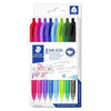 Staedtler 4230 M Retractable Triangular Ballpoint Pen Medium Assorted Pack of 8 | Mega Office Supplies