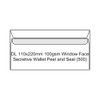 Candida DL 110x220mm 100gsm Window Face Secretive Wallet Peel and Seal Box of 500 | Mega Office Supplies