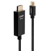 Lindy 2m Active Mini DisplayPort to HDMI Cable with HDR, Black | Mega Office Supplies