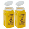 AeroHazard 1.4L Steel Sharps Disposal Safe (includes 2 x Sharps Container 1.4L) | Mega Office Supplies