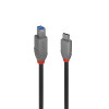Lindy 3m USB 3.2 Type C to B Cable 5Gbps Anthra Line