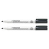 Staedtler Whiteboard Compact Marker Bullet Point Lumocolor plus Eraser Black Pack 2 | Mega Office Supplies