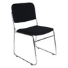 Rapidline Evo Visitor Chair Sled Base Black Fabric