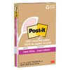 Post-it Super Sticky Notes Lined Assorted Pastels 101 x 152mm Pack of 4 4621R-4SSNRP