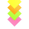 Quill Fluoro Assorted Shapes Square 127mm 80gsm Pack of 100