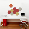 Visionchart Mini Hexagon Pinboard Poppy Seed Pack of 3 | Mega Office Supplies