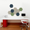 Visionchart Tangerine Zest Pack of 3 Mini Hexagon Pinboard | Mega Office Supplies