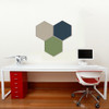 Visionchart Black Olive Pack of 3 Hexagon Pinboard | Mega Office Supplies