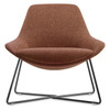 Rapidline Lutie Cross Base Breakout Lounge Chair 755 x 730 x 760mm Rust | Mega Office Supplies