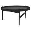 Rapidline 600mm Diameter x 308mm Height Black / Black Nido Round Coffee Table