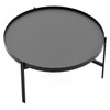 Rapidline Black / Black Nido Round Coffee Table 800mm Diameter x 435mm Height