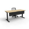 Rapidline Black Arch Perforated Modesty Panel 1300 W x 300mm H | Mega Office Supplies