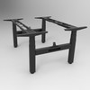 Rapidline Frame Black Boost Plus Back To Back Height Adjustable Workstation | Mega Office Supplies