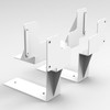 Rapidline White Screen Bracket Set of 2 Only for Boost Plus Single Sided Workstation
