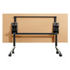 Rapidline Black with Aluminium Foot Typhoon Flip Top Table Frame to Suit 2100mm W | Mega Office Supplies