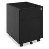 Rapidline Go 2 Drawer Steel Mobile Pedestal 527 x 390 x 472mm Black Satin | Mega Office Supplies
