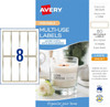 Avery Multi-Use Labels with Gold Border - 10/Pack - 94 x 32 mm, Laser & Inkjet | 8UP | Mega Office Supplies