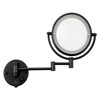 Dolphy 5X LED Magnifying Mirror Wall Mount Black | Mega Office Supplies