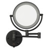 Dolphy Black 5X LED Magnifying Mirror Wall Mount | Mega Office Supplies