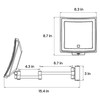 Dolphy Silver 180° 3X LED Magnifying Mirror Wall Mount One Side | Mega Office Supplies