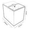 Dolphy Black Dustbin with Two Container Rectangular 14L | Mega Office Supplies