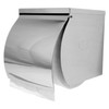 Dolphy Toilet Roll Holder with Shelf Silver Stainless Steel Single | Mega Office Supplies