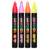 Posca PC-5M Paint Marker Pen Medium Fluoro Assorted Bullet Wallet of 4