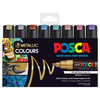 Posca PC-8K Paint Marker Pen Chisel Bold Metallic Assorted Wallet of 8