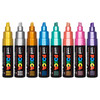 Posca PC-8K Paint Marker Pen Bold Metallic Assorted Chisel Wallet of 8