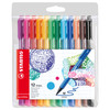 Stabilo 488/12-01 Pointmax Felt-Tip Fineliner Assorted Wallet 12 | Mega Office Supplies
