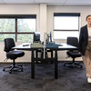 Buro Mid Back with Seat Slide without Arms Charcoal Roma 3 Lever | Mega Office Supplies
