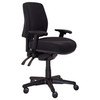 Buro Roma 3 Lever Mid Back with Seat Slide with Arms Black | Mega Office Supplies