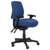 Buro Roma 3 Lever Mid Back with Seat Slide with Arms Navy | Mega Office Supplies