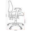 Buro Roma 3 Lever Mid Back with Seat Slide with Arms Navy | Mega Office Supplies