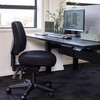Buro 3 Lever Mid Back with Seat Slide with Arms Green Roma | Mega Office Supplies