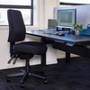Buro 3 Lever High Back with Seat Slide with Arms Charcoal Roma | Mega Office Supplies