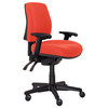 Buro Roma 3 Lever Mid Back with Seat Slide with Arms Red | Mega Office Supplies