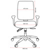 Buro Chair Fully Upholstered with Arms Black Tidal Medium Back | Mega Office Supplies