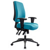 Buro Tidal Medium Back Chair Fully Upholstered with Arms Teal | Mega Office Supplies