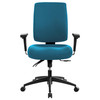 Buro Medium Back Chair Fully Upholstered with Arms Teal Tidal | Mega Office Supplies
