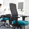 Buro Chair with Arms Teal Tidal Mesh High Back | Mega Office Supplies