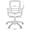 Buro Mesh Polished Aluminium Base with Arms Black Mentor | Mega Office Supplies