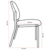 Buro Black Lindis 4 Leg Chair Black Powdercoat Frame without Arms Fabric | Mega Office Supplies