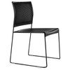 Buro Maxim Sled Base Mesh Back Chair Black Powdercoat Frame without Arms Black | Mega Office Supplies