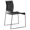 Buro Sled Base Mesh Back Chair Black Powdercoat Frame without Arms Black Maxim | Mega Office Supplies