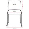 Buro Chair Black Powdercoat Frame without Arms Black Maxim Sled Base Mesh Back | Mega Office Supplies