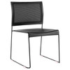Buro Mesh Back Chair Black Powdercoat Frame without Arms Black Maxim Sled Base | Mega Office Supplies