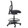 Mondo Tivoli 1-Lever Mesh Back Drafting Chair Without Arms Zen Black