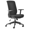 Mondo Gene Chair Fabric Back with Arms Black
