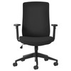 Mondo Fabric Back Gene Chair with Arms Black